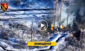 Artillerymen of the 45th separate brigade destroyed 4 tanks and 2 infantry fighting vehicles of the invaders