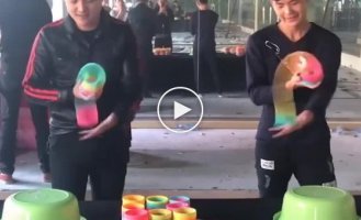 Spectacular tricks with a rainbow spring
