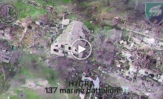 Destruction of invaders using FPV cameras. Krynki, Kherson region