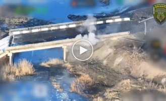 Drones of the 110th Brigade Destroyed Occupiers Hiding Under a Bridge