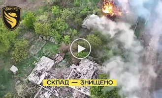 Border guards destroyed a tank, a cannon, and an occupier's ammo depot using drones