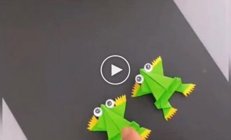Lovely origami frog: a reason to make and play