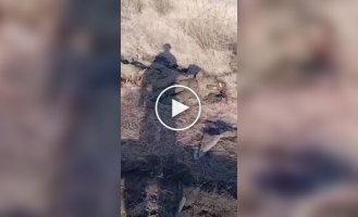 Russian soldier filmed the result of a Ukrainian drone strike on occupiers