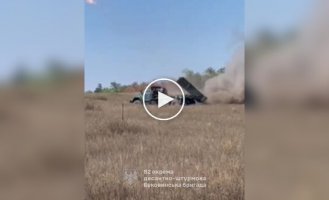 A rocket battery of the 82nd Airborne Assault Brigade accurately fired at Russian positions