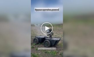 Soldiers of the 63rd Mechanized Infantry Brigade announced a fundraiser for a ground-based drone equipped with a machine gun