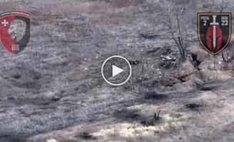 Soldiers of the 63rd Mechanized Infantry Brigade hit the occupiers' positions with a ground drone