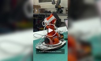 German man turned his tablet into a robot assistant