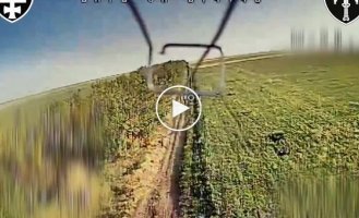 A drone catches up with a motorcyclist occupier