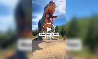 Dinosaur in a Colombian amusement park