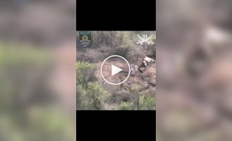 Drone operators of the 59th Mechanized Infantry Brigade destroy enemy dugouts and occupiers