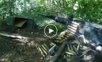 Shooting battle on the outskirts of Chasy Yar from the first person of a machine gunner of the International Legion of Ukraine