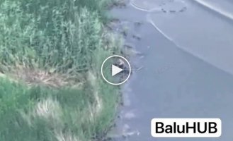 Оккупант, сидевший на берегу водоема, исчез после атаки украинского дрона