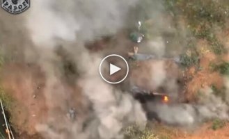 24th Separate Motorized Brigade fighters use drones to smoke out occupiers from dugouts