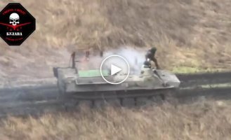 Russian MTLB intercepted and destroyed by FPV drones. Donetsk region