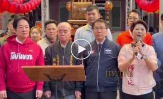 Мужчину вырвало при президенте Тайваня