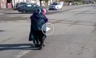 A strange dance on the roadway with a very unexpected ending