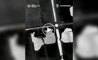 A drone operator destroys a pontoon crossing of the occupiers in the eastern direction by dropping a drone