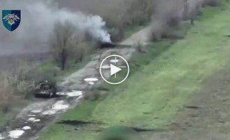 Бойцы 38 ОБрМП уничтожили российский танк Т-72 на Покровском направлении