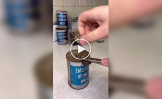 Woman tested 70-year-old canned water