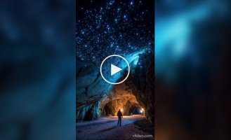 Unique caves in New Zealand
