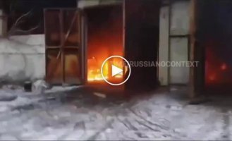 FPV drones burned down a Russian motor depot in the Lugansk region