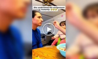 An unconventional way to deal with children's "I don't want to eat this"