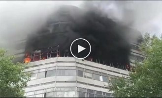 Near Moscow, the Platan Research Institute, which conducts research for the Russian defense industry, is on fire.