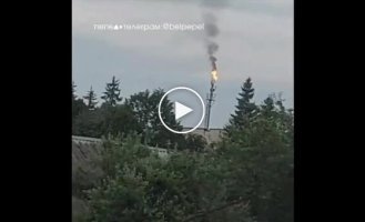 Russians set fire to a communications tower in the Belgorod region to destroy the Ukrainian flag planted using a drone