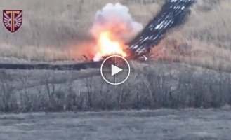 Soldiers of the 77th separate airmobile brigade destroyed a Russian infantry fighting vehicle