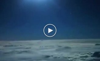 Pilots filmed a night flight on video