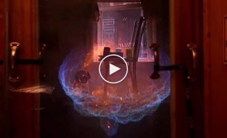 Взрыв газа на кухне в замедленной съемке