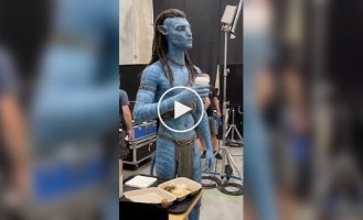 Жители планеты Пандора на съемках Аватара