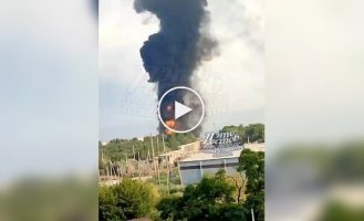 The Azovproduct oil depot in the Krasnodar region of the Russian Federation has been burning for the third day