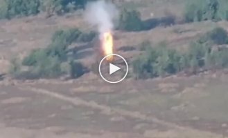 A Russian T-72 tank was destroyed by BULAVA unit fighters with a Wild Hornet drone