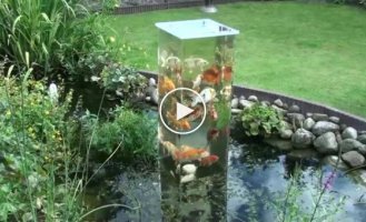 Классный аквариум прямо в саду