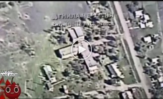 Ukrainian JDAM attacked the headquarters of the Russian army in Novoprokopovka, Zaporozhye region