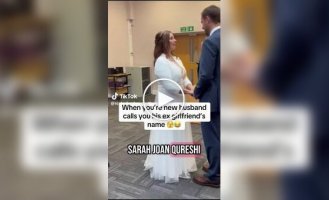 A funny slip of the tongue: a man in time vow to the bride remembered the name of the ex-girlfriend