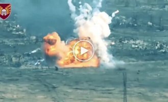 Destruction of the Russian TOS-1A Solntepek