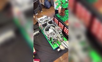 A guy built a machine out of LEGO that makes paper airplanes
