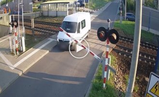 Another Pole, a railway crossing and a barrier