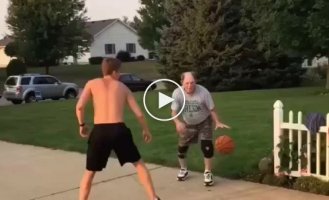 Grandfather puts his grandson in his place