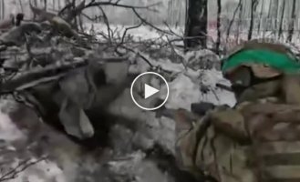 Clearing Russian positions in the Kremensky forest from the first person of a Ukrainian military man