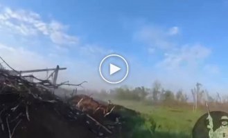 Attack of Russian positions west of the village of Klishchevka