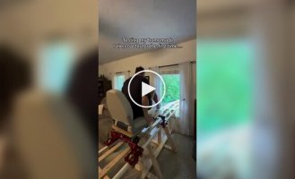 A guy built a roller coaster in his house