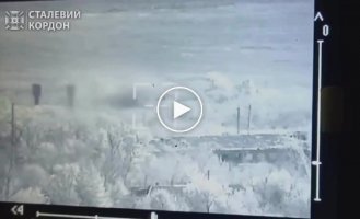 Ukrainian soldiers fire from the Stugna-P ATGM at retreating Russian vehicles in the Kupyansk direction