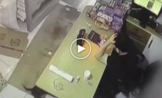 Пустотливий кіт налякав співробітника магазину