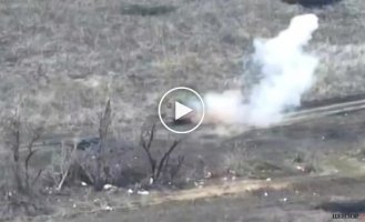 Our soldiers destroyed the car of the Russian occupiers with a drone Wild Hornets