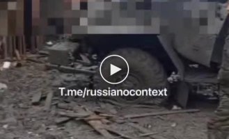 Further on foot: Russian base after being hit by artillery