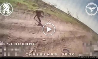 Подборка видео попаданий дронов-камикадзе в российских оккупантов