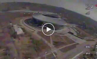 Ukrainian FPV drone flew over Donbass Arena